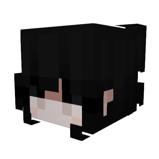 Kuromi7182 Minecraft avatar head, 3D render