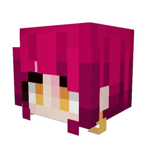 Kuromicat Minecraft avatar head, 3D render