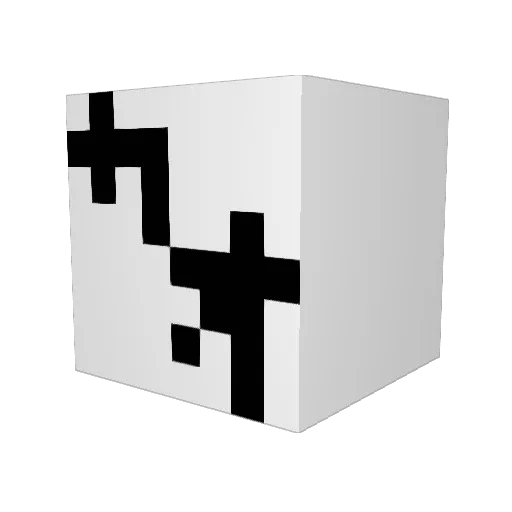 Kuromilk Minecraft avatar head, 3D render
