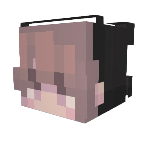 KuromyTM Minecraft avatar head, 3D render