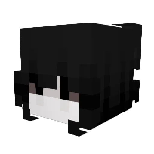 Kuromyl Minecraft avatar head, 3D render