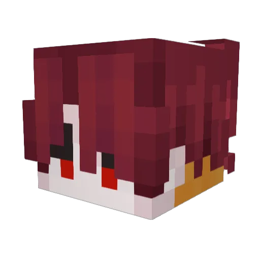 KuronamiYt Minecraft avatar head, 3D render