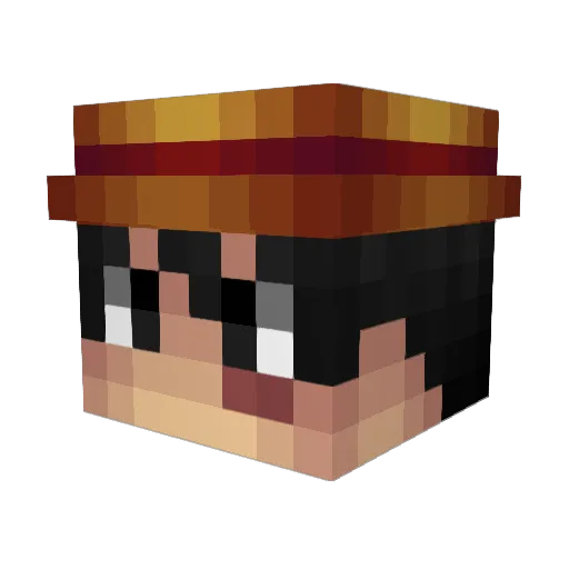 Kuroneko_Sensei Minecraft avatar head, 3D render
