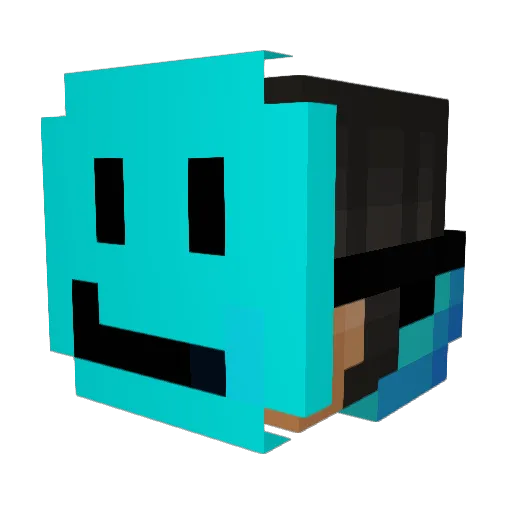 KuroniX2115 Minecraft avatar head, 3D render