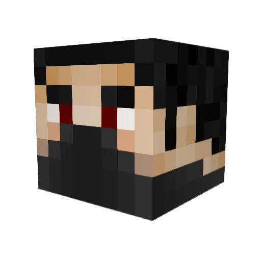 KuronoLight Minecraft avatar head, 3D render
