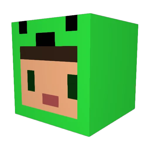 Kuroo17 Minecraft avatar head, 3D render