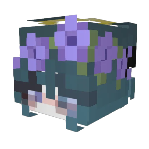 Kuroo21 Minecraft avatar head, 3D render