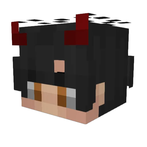 Kuroo666 Minecraft avatar head, 3D render