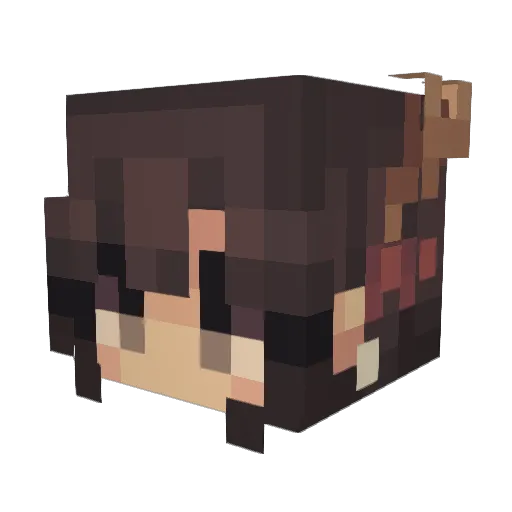Kuroodia Minecraft avatar head, 3D render