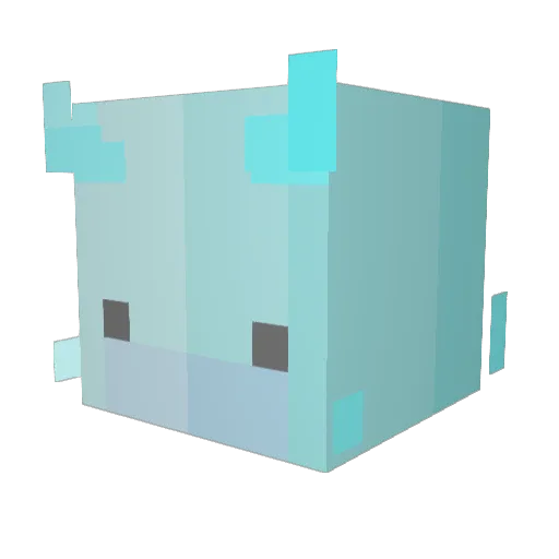 Kurooochan Minecraft avatar head, 3D render