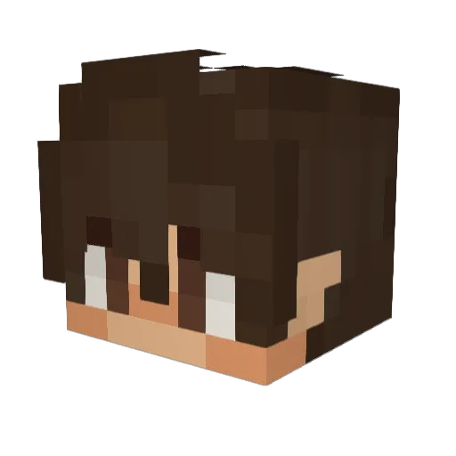 Kuroptive Minecraft avatar head, 3D render