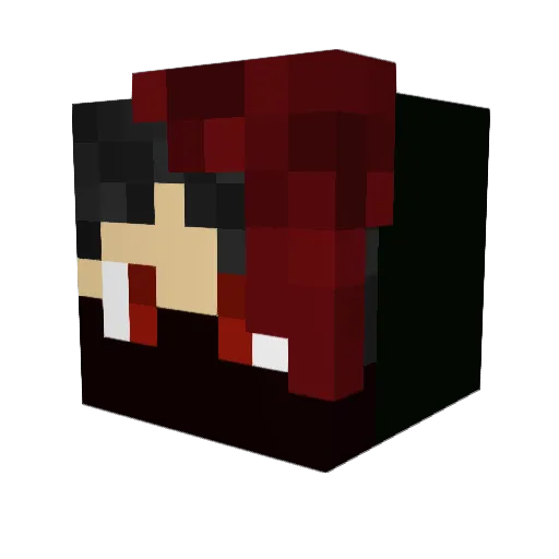 Kuroshinnen Minecraft avatar head, 3D render