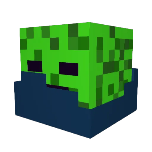 Kurosoo Minecraft avatar head, 3D render