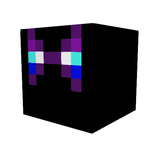 Kurotai Minecraft avatar head, 3D render