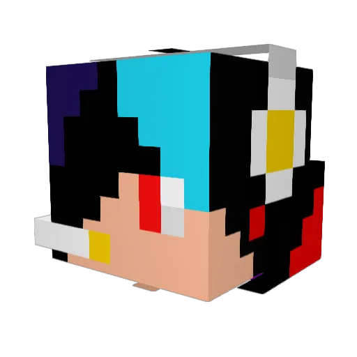 Kuroto29 Minecraft avatar head, 3D render