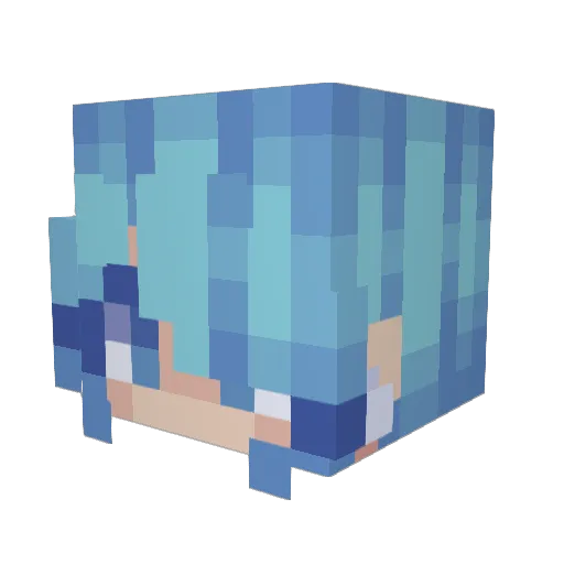 Kurox_exe Minecraft avatar head, 3D render