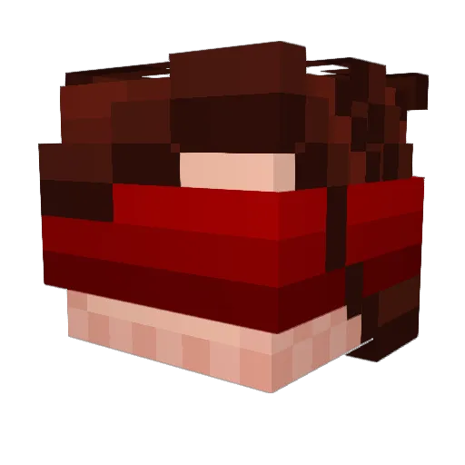 Kuroxity Minecraft avatar head, 3D render