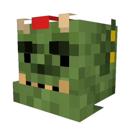 Kuroyoshi Minecraft avatar head, 3D render