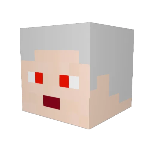 Kuroyuki28 Minecraft avatar head, 3D render