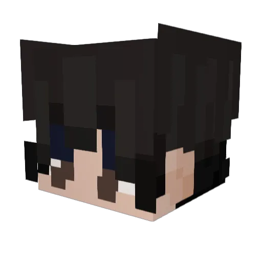 Kurozons Minecraft avatar head, 3D render