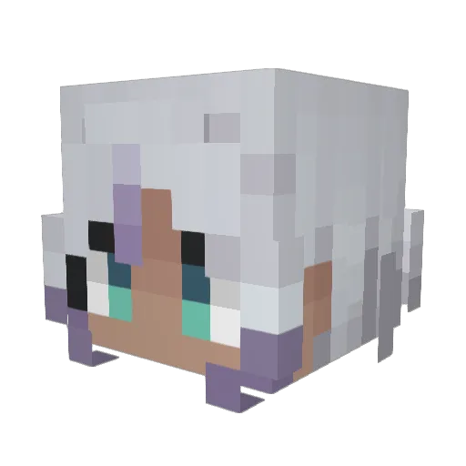 Kurronai Minecraft avatar head, 3D render