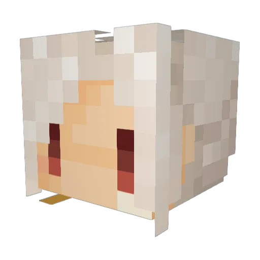 Kurrosion Minecraft avatar head, 3D render