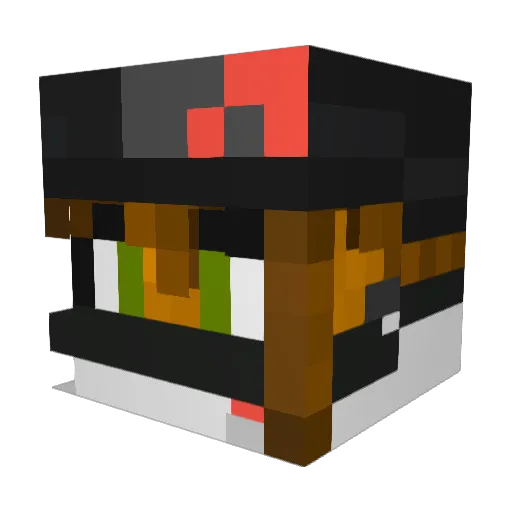 Kursety Minecraft avatar head, 3D render