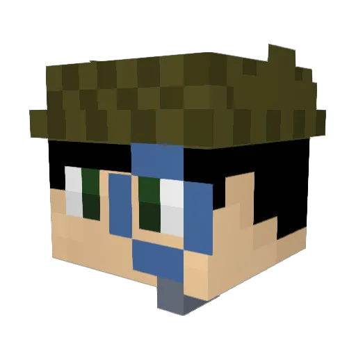 Kursionn Minecraft avatar head, 3D render