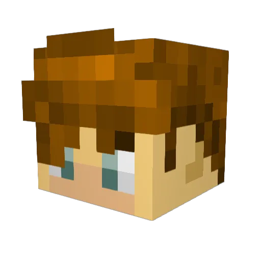 Kursuit Minecraft avatar head, 3D render
