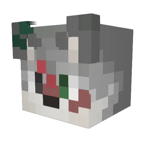 Kurt114 Minecraft avatar head, 3D render