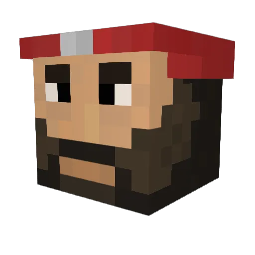 KurtFF8 Minecraft avatar head, 3D render