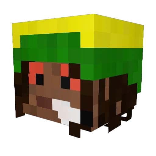Kurt_Cubain Minecraft avatar head, 3D render