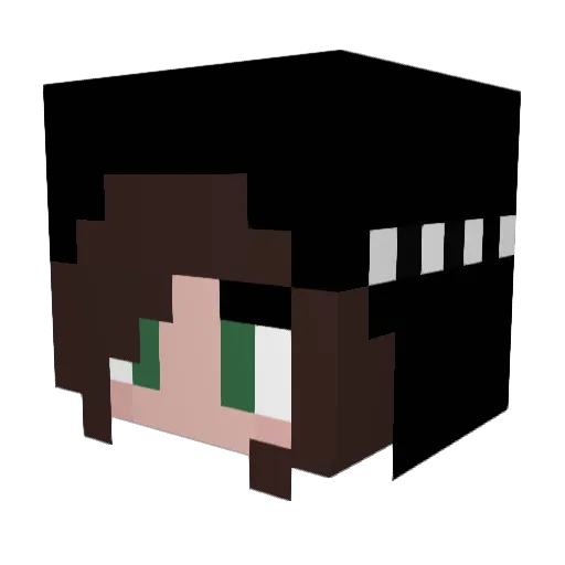 Kurtka Minecraft avatar head, 3D render