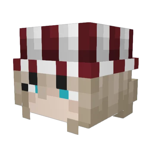 KurtoiseB Minecraft avatar head, 3D render