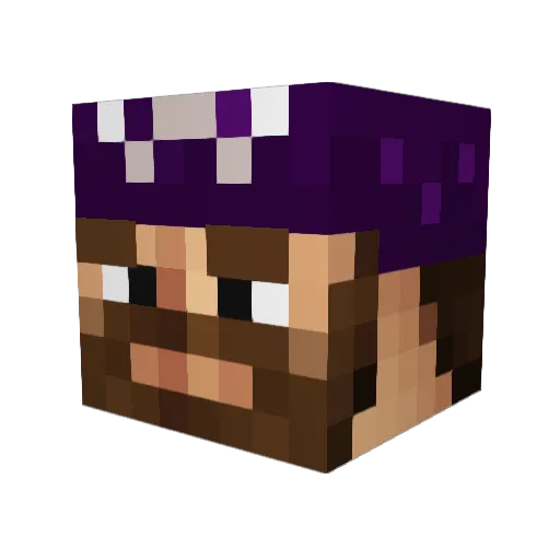 Kurtology Minecraft avatar head, 3D render