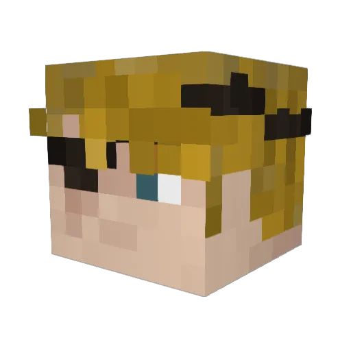 Kurttzzz Minecraft avatar head, 3D render