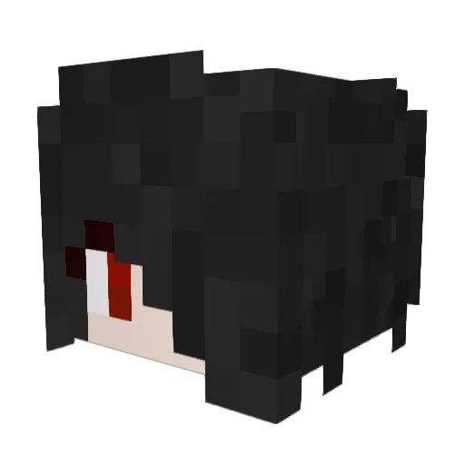 Kuru_saki Minecraft avatar head, 3D render