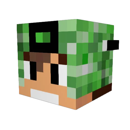 Kurucutu Minecraft avatar head, 3D render