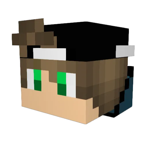 Kuruma_ Minecraft avatar head, 3D render