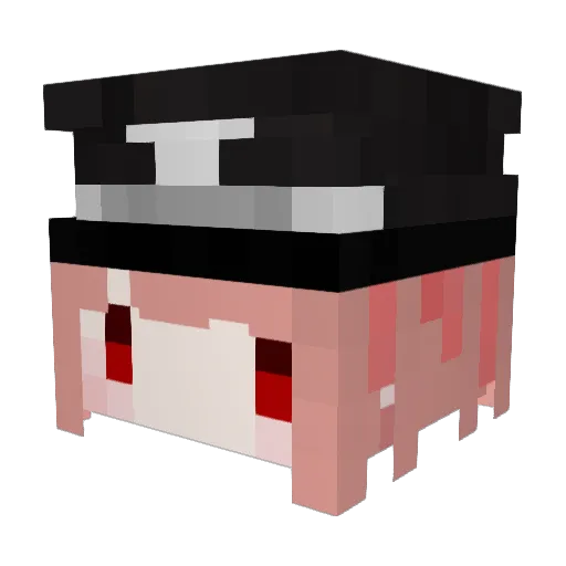 KurumiOAO Minecraft avatar head, 3D render