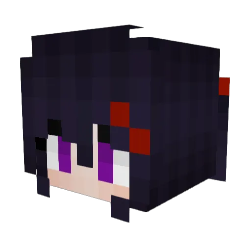 Kurumiw Minecraft avatar head, 3D render