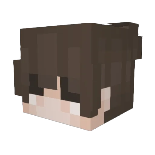 Kurumuwu Minecraft avatar head, 3D render