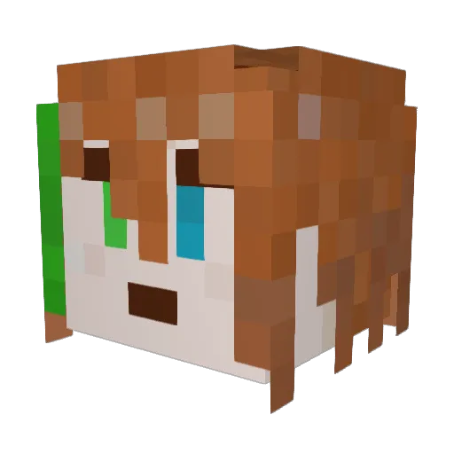 Kuruto_VT Minecraft avatar head, 3D render
