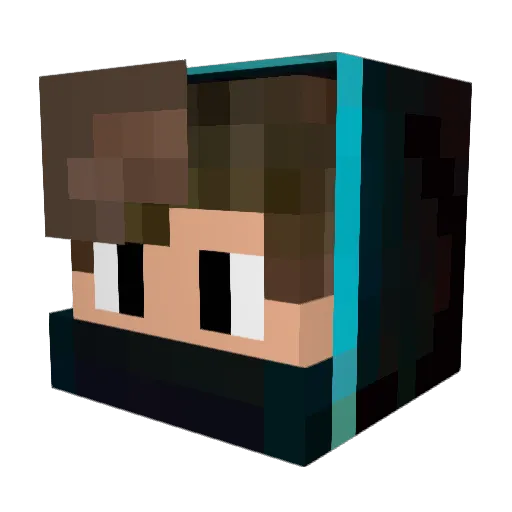 Kuruyamix Minecraft avatar head, 3D render