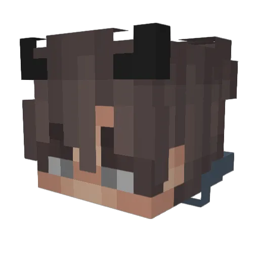 Kuryean Minecraft avatar head, 3D render
