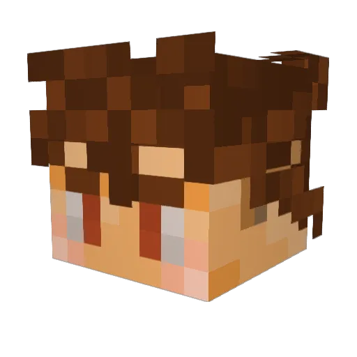 Kuryia Minecraft avatar head, 3D render