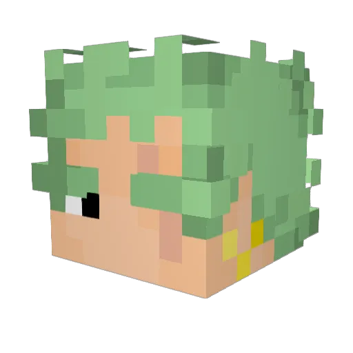 KurzBot14 Minecraft avatar head, 3D render