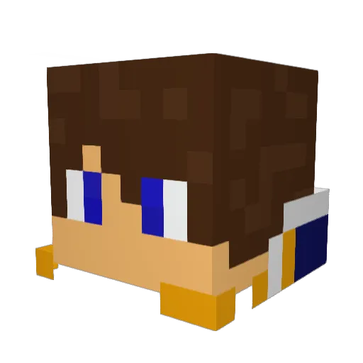 Kurzstrecke Minecraft avatar head, 3D render