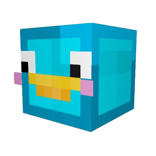 KusKusOG Minecraft avatar head, 3D render