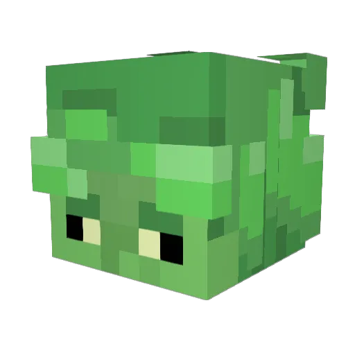KusaBaby Minecraft avatar head, 3D render
